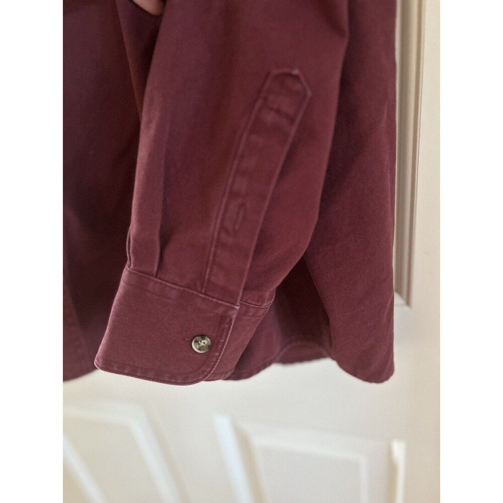 Cabelas Shirt Mens 3XL Red Button Up Flap Pockets Outdoor Thick Heavy - Picture 2 of 8